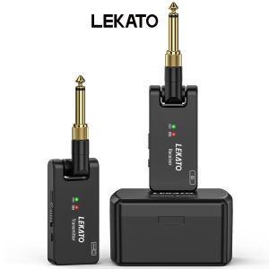 LEKATO WS-100 Wireless Guitar Transmitter Receiver 2.4GHz With Charging Box Rechargeable Wireless Guitar System