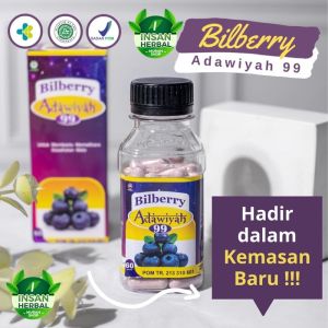 Adawiyah 99 Ekstrak Bilberry 60 Kapsul Obat Herbal Mata Minus / Menjaga kesehatan mata - membuat mata lebih cemerlang dan segar. - Mengatasi mata lelah atau gangguan mata
