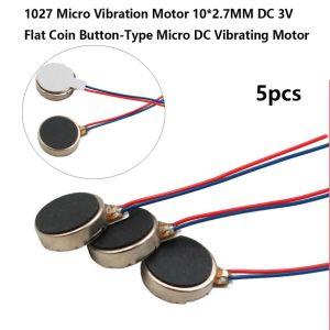 UTOPUS 5pcs 8mm Nút rung động cơ tròn 0827 DC 3V Động cơ rung dạng đồng xu Động cơ rung phẳng động cơ nút bấm