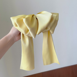 คลิปปิ่นปักผมรูปโบว์ขนาดใหญ่แบบฝรั่งเศสขั้นสูงสีดำหรูหรามีหลายชั้นคลิปโบว์ริบบิ้นผมแฟชั่นเครื่องประดับผม