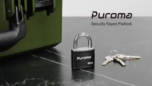 Puroma 2 Keyed Padlock with 3 Keys 7/8" School Locker Lock Gate 40mm Black