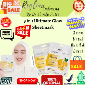 Reglow Series Glowing Skin Treatment SheetMask Glass Skin Korea Original By Dr Shindy Putri Official Store Resmi BPOM | Halal MUI | Aman BUMIL BUSUI | Mencerahkan | Jerawat | Flek | Kusam | Berminyak | Beruntusan | Pekanbaru Riau | Padang Jambi Tangerang