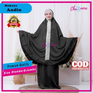 Mukena Dewasa Jumbo Standar Andin 2 Fungsi Mukenah Resleting Dagu By Chazmine