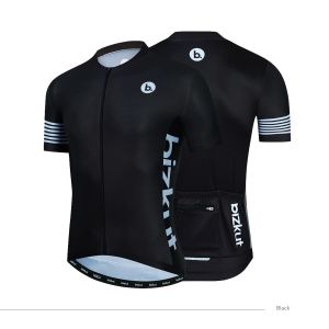 Bizkut Classic Cycling Jersey Men Women Milk Fabric 2.0 Comfort Fit UV Protection Pockets Size Up to 7XL L1