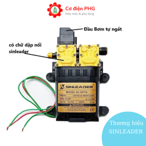 Bộ bơm đôi đơn tăng áp Sinleader 12V SL-DP16 Dùng phun sương tưới cây tưới lanrửa xe. Bảo hành 6 tháng