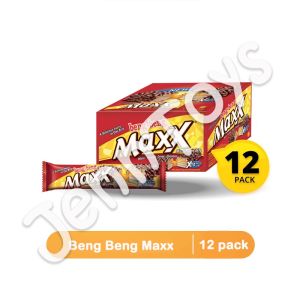 JennToys - BENG-BENG MAXX - Makanan snack wafer coklat MAYORA Beng Beng Extra Chocolate & Caramel Crispy Wafer