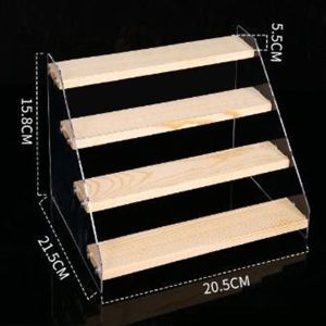 TITUSG 2/3/4/5Layer Acrylic Storage Display Rack Ladder Type Transparent Plush Doll Display Rack Anime Figurine Organizer Detachable Cosmetic Storage Holders Household
