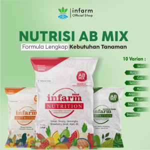 Infarm Nutrisi AB Mix Anggur Pupuk Organik / Hidroponik Untuk Tanaman Anggur\nInfarm Nutrisi AB Mix Cabe Cabai Pupuk Organik / Hidroponik Untuk Tanaman Cabe\nINFARM - Nutrisi AB Mix Pupuk Organik untuk 100 Liter