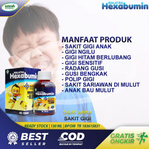 Obat Sakit Gigi Anak Berlubang Keropos Hitam Gusi Bengkak Radang Gusi Linu Ngilu Gigi Sensitif Sakit Sariawan Anak HEXABUMIN Madu Anak Multikhasiat
