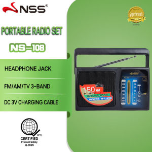 NSS Radio AM/FM/TV With 3 BAND High Sensitivity Receiver Portable Portable Mini Radio AM/FM//TV