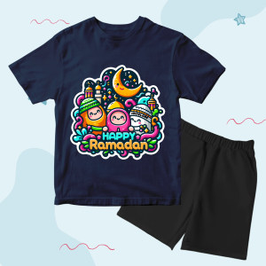 Baju Kaos Setelan Muslim Anak Laki Laki Karakter Lebaran Ramadhan Keren Import Usia 1 - 10 Tahun
