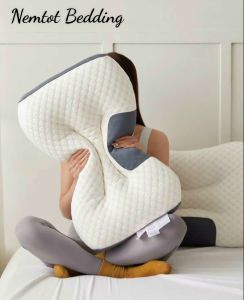 🌙GỐI NẰM CHUẨN Y KHOA🌙 Gối Massage Công Thái Học Nâng Đỡ Cổ Vai Gối Nằm Spa Mềm Êm Thoáng Mát_HCM