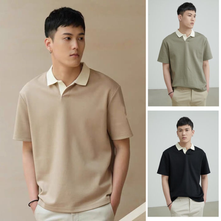 NS New Korean Trending Polo Shirt For Men’s Short Sleeve | Lazada PH