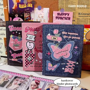 A5 Cổ điển Bìa cứng Kpop Chất kết dính Ảnh Thẻ Chủ Sách 3 inch Thẻ Ảnh Album Sưu tập Sách Dễ thương Album lá rời Lưu trữ Chất kết dính2026