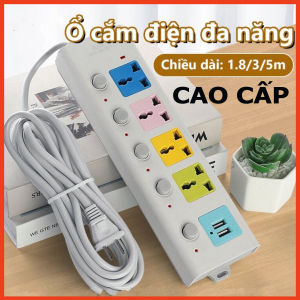 Phích cắm điện Ổ cắm điện Tiêu chuẩn phích cắm điện Ba mắt Phích cắm Trailer 7 cách 2 USB sạc Cáp 2 mét 5 mét Cáp dày 10