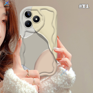 (Lokal Ready) Xinyu Casing hp Oppo A38 Oppo A18 A58 A78 A17 A16 A17K A15 A5S A5 A77s A31 A16S A52 A1K A95 A54 A57 A7 A12 A3S A16K A74 A53 A54S A1K F9 A11K Reno 8T Fashion Simple Art Aesthetic Oil Painting Color 3D Curved Wavy Edge Soft Case Cover