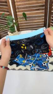 9pcsBoys Teenage Knitted Sports Underwear with Unique Print Comfortable Skin-friendly Fabric Flat-angle Short Pants2026