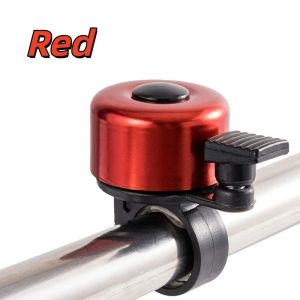 Loud Crisp Sound Bicycle Handlebar Bell Aluminum AlloyInvisible Bike Horn Ring For Mountain Road Folding City Bikes 22mm Tube Safety Cycling Gear Silver
