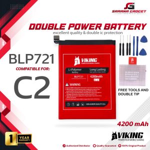 Baterai VIKING Double Power Realme C2 BLP721 BLP 721 Batre Batrai Battery Handphone HP Dual