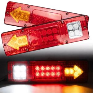 12V 24V LED Car Truck Lorry Brake Light Stop Turn Rear Tail Trailer Signal Lamp Indicator Light