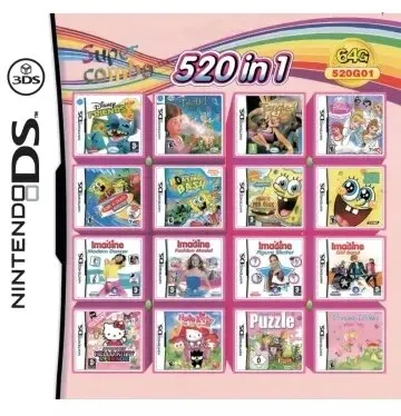 520 Games in NDS Game Pack Card Super Combo Cartridge for