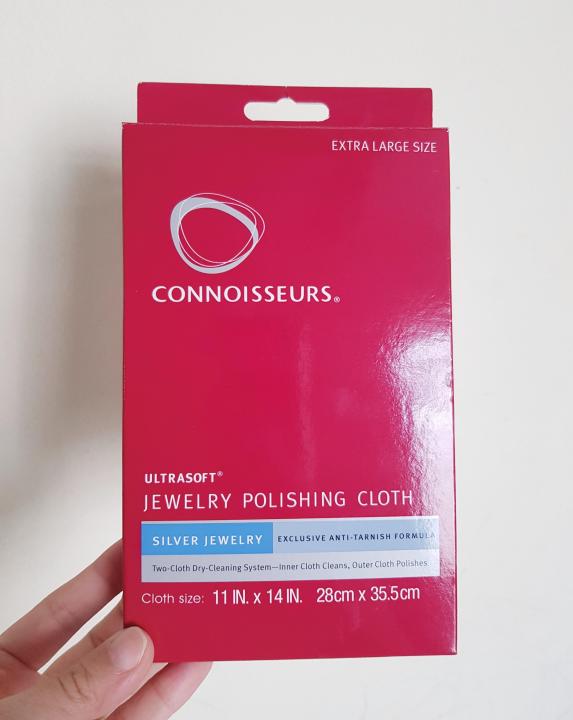 Khăn lau trang sức bạc 2 lớp cỡ lớn Connoisseurs