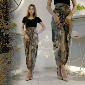 ROK LILIT BATIK MURAH WANITA BAWAHAN KEBAYA PAKAIAN TRADISIONAL KSN NAVY