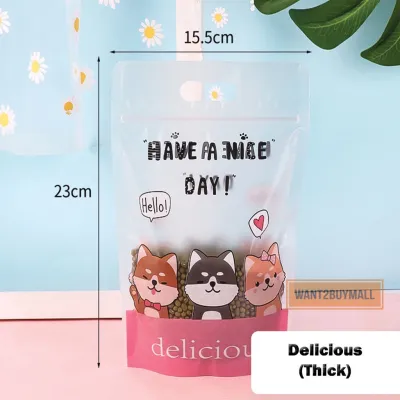 🇲🇾 Resealable Stand Up Pouch Zip Candy Cookies Biscuits Bag Zipper Bag Cute Cartoon Gift Bag 礼物袋 包装袋 自封袋 零食袋 饼干袋 烘焙曲奇袋