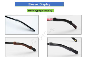 (2 Pair) JS-EyeCare Silicone Anti Slip Sleeve Retainer for Eyeglasses Temple Tips for Glasses Spectacles (JS-A008)