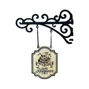 Book Diviers Tavern Signs-Genre Shelf Labels with Hanging BracketsBookshelf Genre Signs Tavern-Style DecorBook Dividers with Hanging Brackets