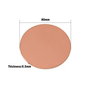 LUMIQLO Độ dày 05-3mm Tấm đồng nguyên chất Đường kính 30-80mm Hình tròn Đĩa tròn  loại Đồ thủ công Tấm  loại trống