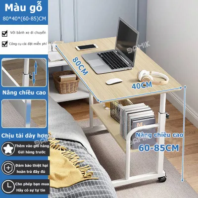 DAMIK Bàn Làm Việc Có Bánh Xe Di Đa Năng Nâng Hạ Chiều Cao Và Có Bánh Xe Di Bàn Văn Phòng Tiện