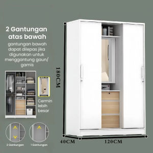 Minos Clothes Storage Cabinet Multifunctional Wardrobe Storage Wardrobe Closet Organizer Floor Standing Wardrobe