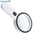 30X Lighted Magnifying Glass Handheld Illuminated Lighted Magnifier Portable Double Glass Lens Magnifier 12 LED Light for Reading Book/Newspaper/Map. 