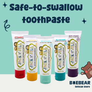 AUTHORIZED STORE Jack N Jill Natural Toothpaste Tooth Brush Biodegradable Cups (Fluoride Free Toothpaste) - [baebear.sg]
