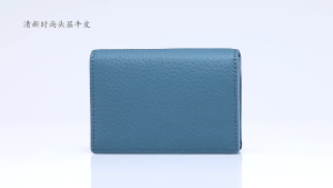 Portable Credit Holder Leather Bifold Wallet Purse for Men Small Change Pocket Money Bag