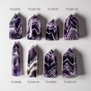 Natural Mini Chevron Amethyst Crystal Towers from Brazil