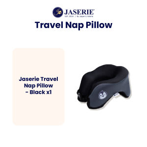 JASERIE® Multipurpose Travel Nap Pillow - Memory Foam Neck Pillow + Cover Bag 旅行飞行枕 Bantal Leher