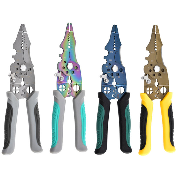 [Habilulu] Wire Stripper Decrustation Pliers Adjustable Electrical Wire ...