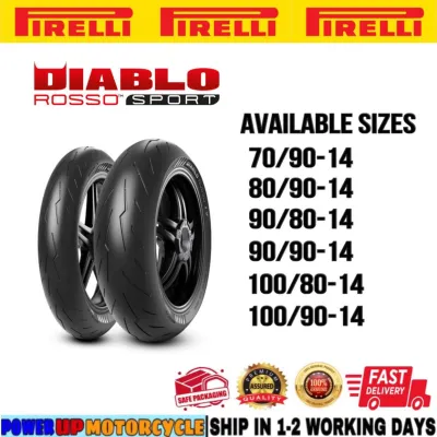 YEAR 2026 PIRELLI DIABLO ROSSO SPORT TYRE TAYAR TIRE SCOOTER SKUTER 70/90-14 80/90-14 90/80-14 90/90-14 100/80-14 100/90-14