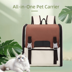 OUTOPEN Large Capacity Pet Carrier Backpack Foldable Structure Breathable Cat Shoulder Bag Cat Satchel Adjustable Straps Cat Outing Backpack Outdoor.