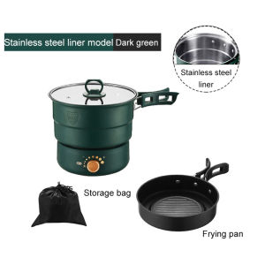 2.2L Multi-Function Electric Cooker - Stainless Steel Non-Stick Frying Pan & Rice Cooker