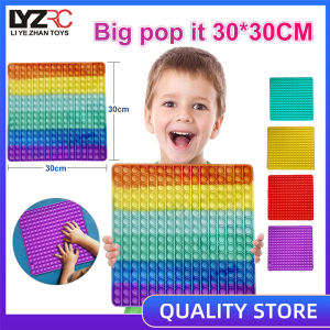 LYZRC 30CM Jumbo Pop it Big Size Antistress Toys Lager Push Bubble Fidget Toy Popit Murah Besar Malaysia Autism Stress Reliever Toys For Kids Gift