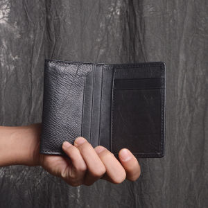 Real Leather Card Holder Purse Mens VIP Credit Cards Wallet Slim Business Nametag ID Cards Keys Earphone Storage Small Bags