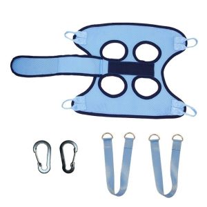 FCVGS พร้อมสายรัดนิรภัย แฮมม็อคสำหรับกรูมมิ่งสุนัข ความงามที่แขวนอยู่ ป้องกันรอยขีดข่วน ที่วางแมวสำหรับการดูแล คงที่ ถุงรัด ที่ตัดเล็บสัตว์เลี้ยงแบบแฮมม็อค สำหรับการทำความสะอาดสัตว์เลี้ยง