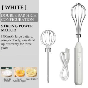 Eggbeater For Cake Making Wireless Electric Whisk New Style High-Power Household Multifunctional Blender Make Cake Whisk Egg White Cream
