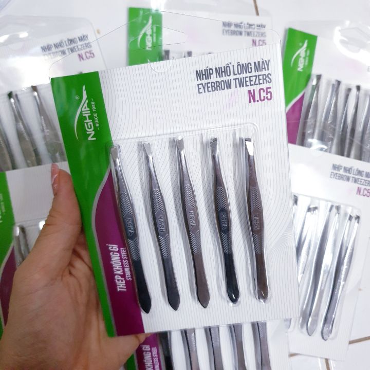 Nhíp Nhổ Râu Nghĩa Vĩ 5 Cây NC5 - Nhíp Nhổ Lông Nách Nhổ Tóc Bạc Nhổ ...