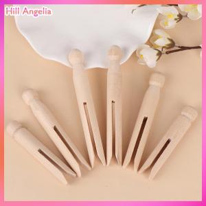 [Hill Angelia] 5 cái chốt gác bằng gỗ chốt kẹp quần áo bằng gỗ kiểu Dolly truyền thống