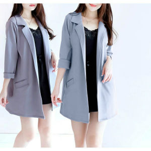 Blazer Wanita Polos Korean Style / Outer Wanita Style Hijab Casual Kekinian / Blazer Wanita Muslimah / Blazer Basic Polos Wanita / Outer Wanita Casual Murah / Blazer basic Plain Wanita Korea