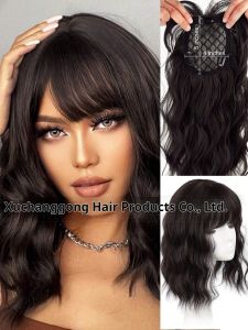 Short Curly Hair Water Ripple Wig Piece to Cover Gray Hair